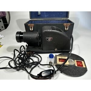 Vintage Argus Slide Projector w/ Case, Bulb & Slides – Tested Powers On